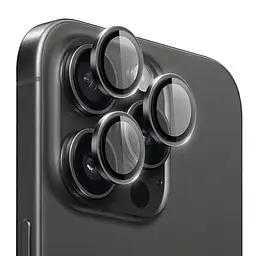Захисне скло камери iPhone 15 Pro PVD Dual Color Sapphire Lens Guard LG-003, Black Titanium, WiWU