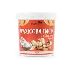 Aрахісова паста підсолена, Кранч. MANTeca 500г