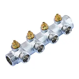 Колектор вентильний з адаптером Koer KR.1127-4 - 1"x4 - 3/4 Ways (євроконус-площина) KR4948 - мініатюра 2