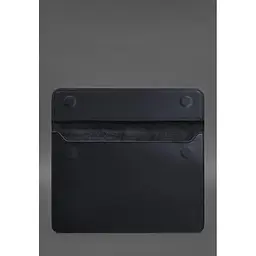 Шкіряний чохол-конверт BlankNote Crazy Horse на магнітах для MacBook 14 Синій - мініатюра 2