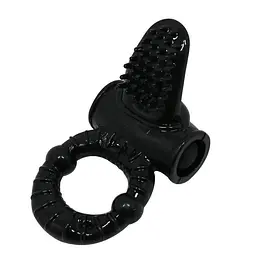 Ерекційне кільце Baile Sweet Vibration Ring, 10 см (чорний) - мініатюра 2