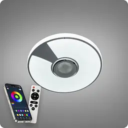 Люстра світлодіодна 517 Dlight RGB з пультом і колонкою 70Вт Білий (02150) - мініатюра 9