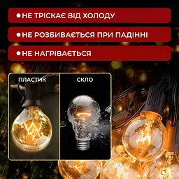 Ретро-гірлянда вулична GarlandoPro 50 LED G40 довжина 15 м, жовтий (G4050L) - мініатюра 5
