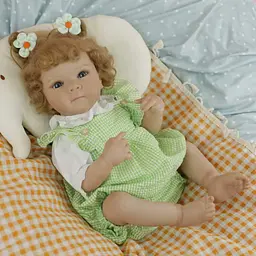 Колекційна силіконова лялька реборн reborn анатомічна дівчинка пупс з волоссям айріс Reborn Dolls det0018898