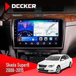 Штатна магнітола Skoda SuperB 2008-2015 Decker D10-006 4x64, 4G Decker (НФ-00009529)
