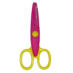 Дитячі ножиці Bambi 80685(Crimson-Yellow) з фігурним лезом