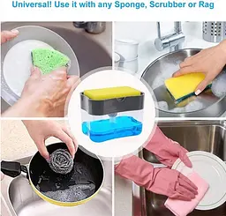 Диспенсер дозатор для миючого засобу з губкою для кухні UKC Sponge Caddy - мініатюра 2