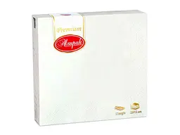 Серветка кольорова Алсу-Пак 20шт 33x33см Біла