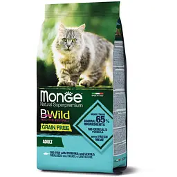 Сухий корм MONGE BWILD CAT Беззерновий для дорослих кішок з тріскою 1,5 кг