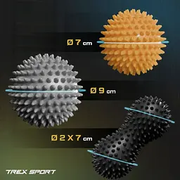 Набір масажних м'ячів Trex Sport TX-003MSB 3в1 для йоги та фітнесу PVC - мініатюра 12