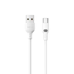 Кабель USB - USB-C HAVIT HV-CB6282 3A 1м White (soft silicone) HAVIT (27926-000)