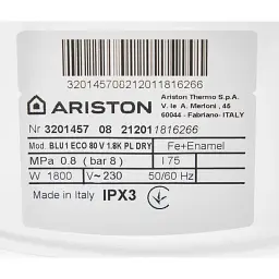 Бойлер Ariston BLU1 ECO 80V 1.8 K PL DRY - мініатюра 4