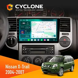 Штатна магнітола Nissan X-Trail 2004-2007 Cyclone C10-013 4x64 DSP 4G Cyclone (НФ-00007564)