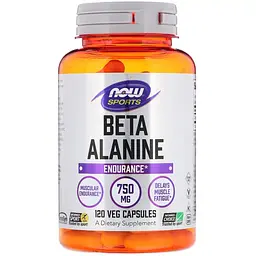 Бета-Аланін Now Foods Beta-Alanine 750 мг 120 вегетаріанських капсул