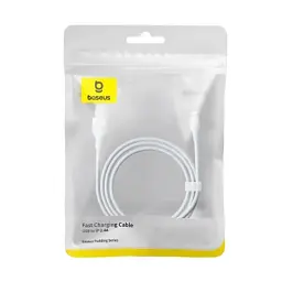 Кабель Baseus Pudding Series Fast Charging Cable USB to Lightning 2.4A 1.2m P10355700221-00 White - мініатюра 6