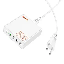 Зарядний пристрій адаптер 5 портів HOCO Vision five-port charger C114A 65 вт - мініатюра 5