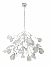 Люстра стельова Levistella 918LP272-36 WH+CL, G4, 36 ламп, білий метал, скло, сучасний стиль для дому