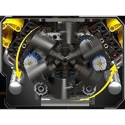 Конструктор Mould King Mking Двигун і коробка передач Lambo V12 (10202) [161048] - мініатюра 8