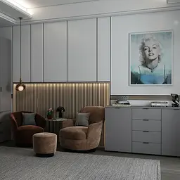 Комод Doros Рон 5 Графіт 2 фасади 4 шухляди 140х38х81 (44900235) - мініатюра 10