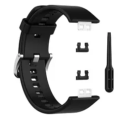 Силіконовий ремінець Primolux для смарт-годинника Huawei Watch Fit (TIA-B09) Black - мініатюра 4