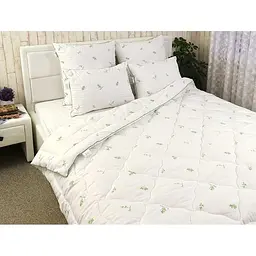 Набір ковдра та дві подушки Руно Bamboo Style бамбук 200х220 см білий (925.52_Bamboo Style_demi) - мініатюра 4