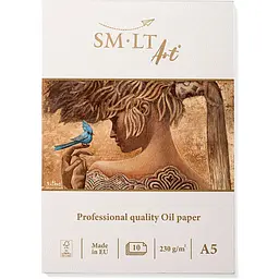 Склейка для олії SM-LT Art Pro Create 230 г/м² білий лляний папір 10 аркушів