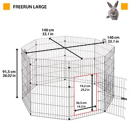 Вуличний вольєр Ferplast Freerun Large для кроликів та морських свинок - мініатюра 2