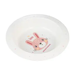 Тарілка дитяча Canpol babies Cute Animals мисочка пластикова рожева (4/412_pin2) - мініатюра 2