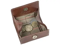 Жіноча монетниця із натуральної шкіри Italico 1445L Коньячна 9x7.5x2 см TONY PEROTTI acs0032613