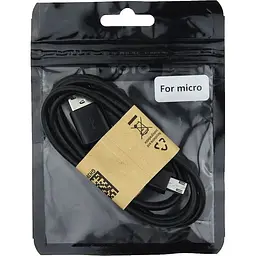 Кабель Toto TKH-56 USB cable microUSB 0.8m Black - мініатюра 2