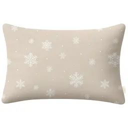 Наволочка Cosas Snowflakes latte фланелева 70х70 см бежева (Flannel_SnowflakesLatte_70x70)