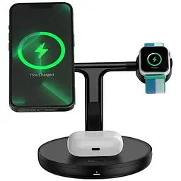 Бездротове зарядне Baseus Swan 3-в-1 Wireless Magnetic Charging Bracket 20w