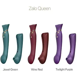 Смарт-вібратор 3 в 1 Zalo Queen Wine Red пульсуюча перлина та вакуум кристал Swarovski - мініатюра 9