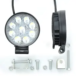 Додаткова LED фара 27W (3W x 9) 12-30V / 85x100x30 mm Дальний 2 шт. (3633) - мініатюра 2