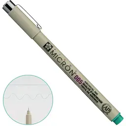 Лінер Pigma Micron (0.05) 0.2 мм Зелений Sakura