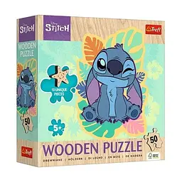 Пазли "Lilo&Stitch Happy Stitch" 50 елементів Wooden 20281 Trefl, в коробці (5900511202816)