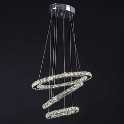 Люстра підвісна Brille кришталева LED 39W WW CH (BR-969S/3) - мініатюра 2
