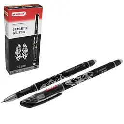 Ручка Пиши-стирай NORMA 3177-09N 0.38мм, чорна, Erasable (12/144/2304)