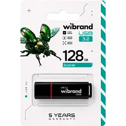 USB флеш накопичувач Wibrand 128GB Scarab Black USB 3.2 (WI3.2/SC128P11B) - мініатюра 4