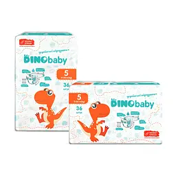 Підгузки Dino Baby Розмір 5 (11-25 кг) 36 шт (4823098410614) - мініатюра 2