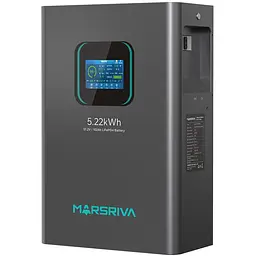 Акумуляторна батарея Marsriva LiFePO4, 51.2V/102Ah, 5.22KWH, настінний - мініатюра 3
