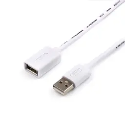 Кабель USB (AM/AF) 0.8m Atcom (3788), White