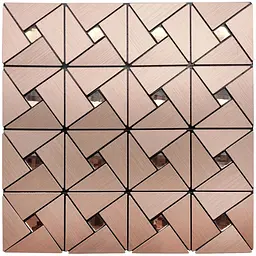 Самоклеюча панель під алюміній Sticker Wall SW-00001416 30x30смx3 мм Золотисто-рожевий