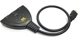 Перемикач комутатор HDMI 4K з 3 х в 1 порт спліттер switch (566194583) Чорний - мініатюра 2