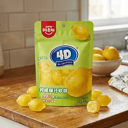 Жувальні цукерки Amos 4D Lemon Gummies 65г - мініатюра 4