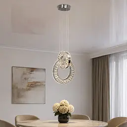 Підвісна кришталева LED-люстра Artlight 7710/2A-CH з двома кільцями, хром, 34 Вт, від 5-12 м² - мініатюра 2