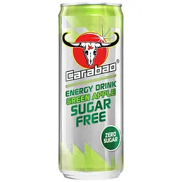 Энергетический безалкогольный напиток Carabao Green Apple Sugar Free 330 мл