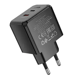 Мережевий зарядний пристрій Hoco CS16A Dual port Type-C/Lightning PD/QC 20W PPS Black (35776_3605181) - мініатюра 7