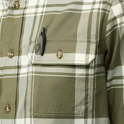 Сорочка Fjallraven Ovik Lite Flannel Shirt M XXL laurel green/chalk white - мініатюра 3