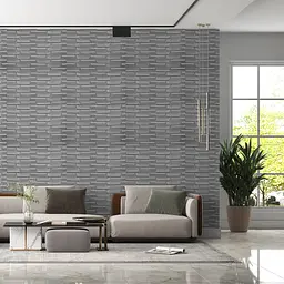 Самоклеюча декоративна 3D панель 3D Loft сіра кладка в рулоні 19.6 м 19600x700x5мм - мініатюра 7